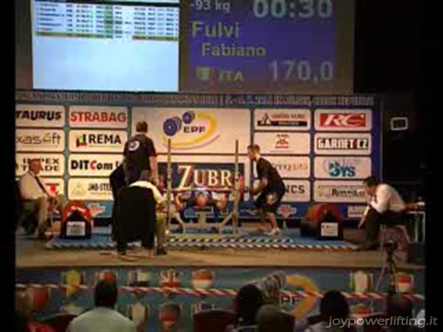 FABIANO FULVI - PANCA 170 KG